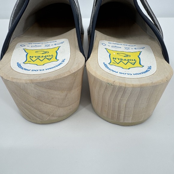 AM-Toffeln Swedish Style Clogs in Navy (100) Wooden Footbed 42 11 W 9 M New - Picture 5 of 11